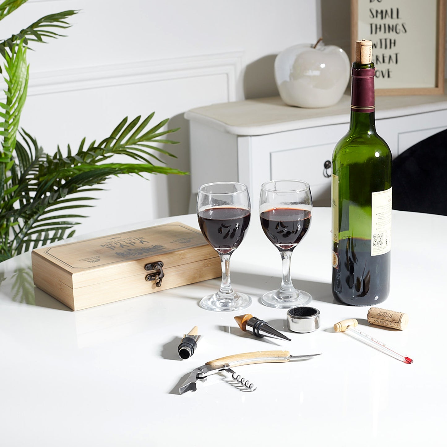 Coffret 4 accessoires vin en liège Vin Bouquet