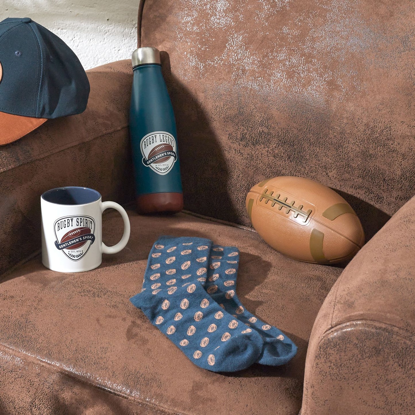 COFFRET MUG ET CHAUSSETTES RUGBY