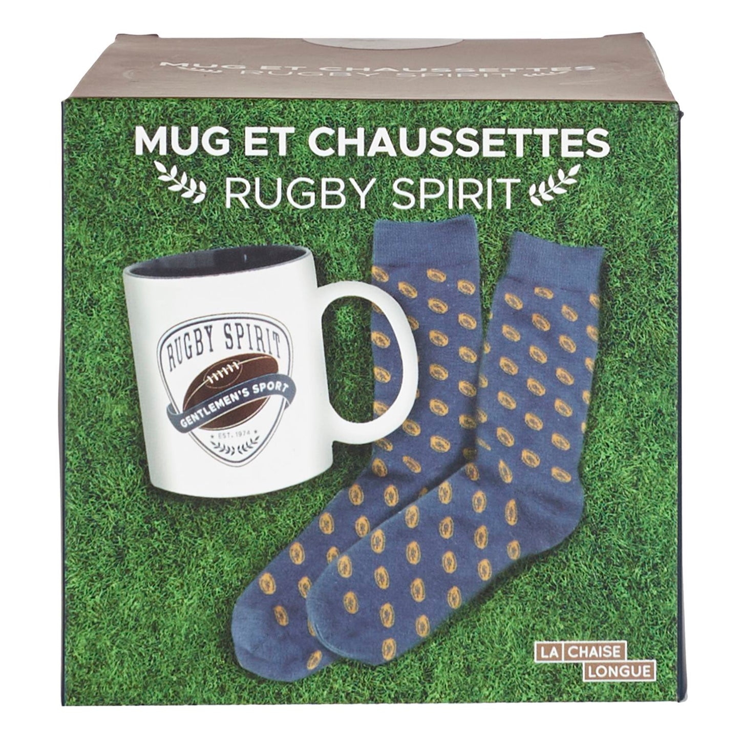 COFFRET MUG ET CHAUSSETTES RUGBY