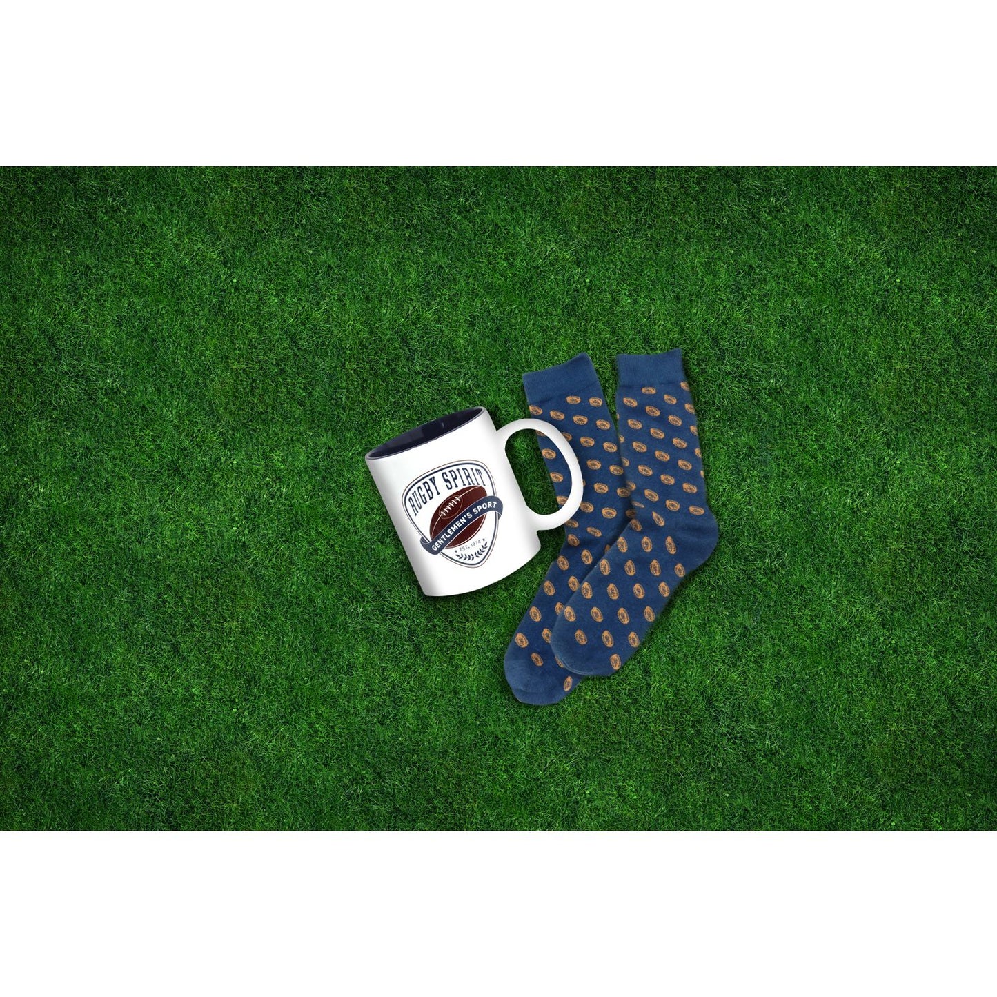 COFFRET MUG ET CHAUSSETTES RUGBY