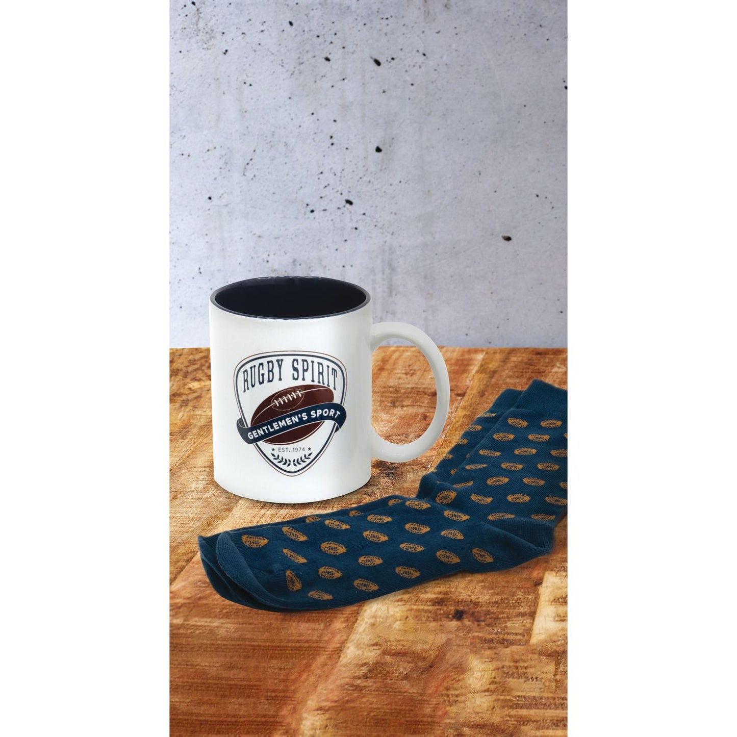 COFFRET MUG ET CHAUSSETTES RUGBY