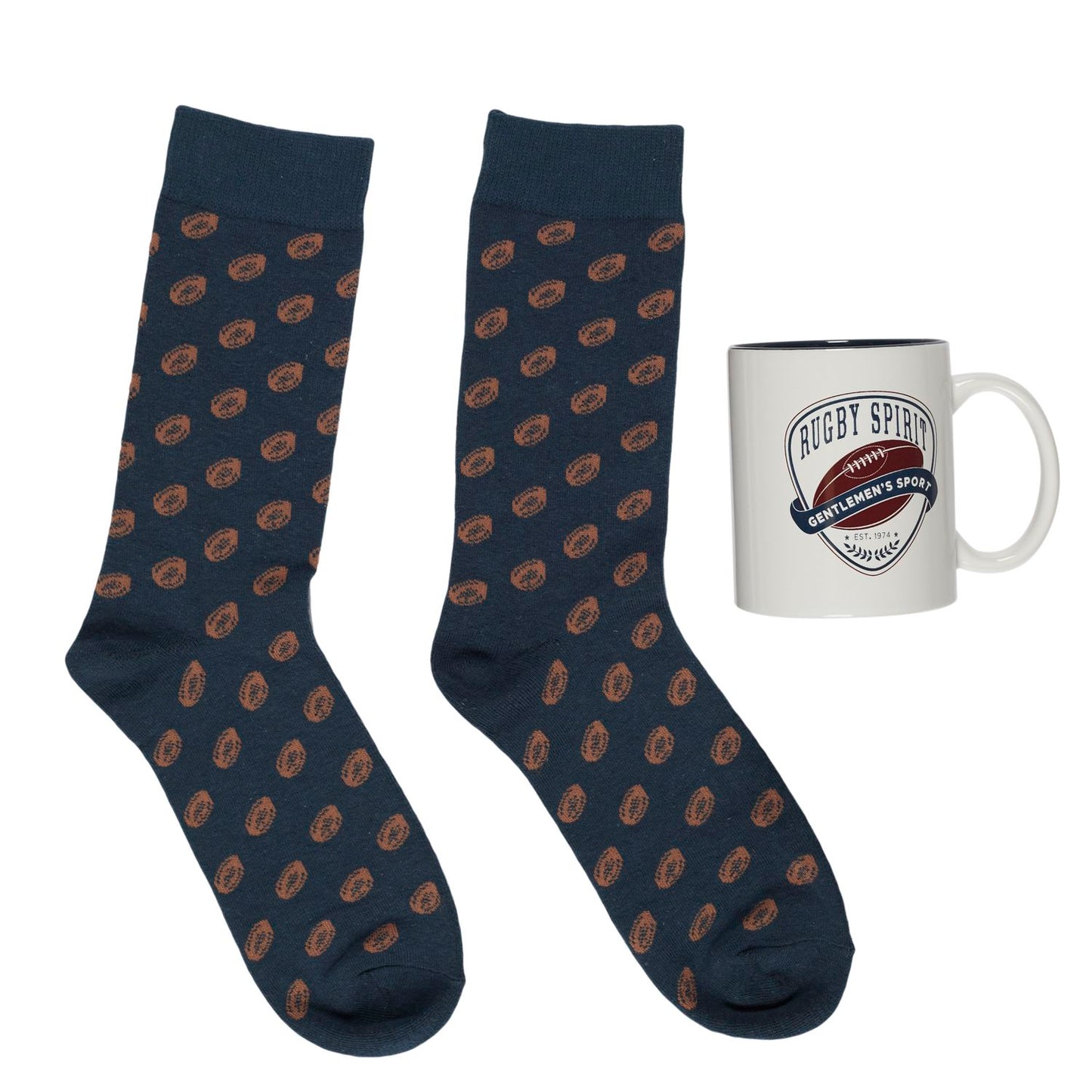 COFFRET MUG ET CHAUSSETTES RUGBY