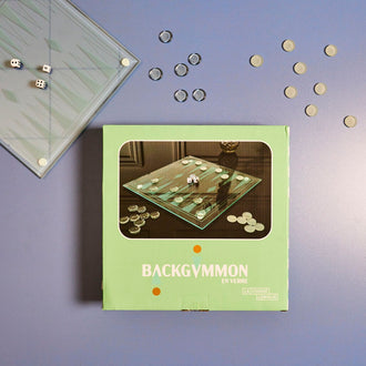 JEU DE BACKGAMMON EN VERRE