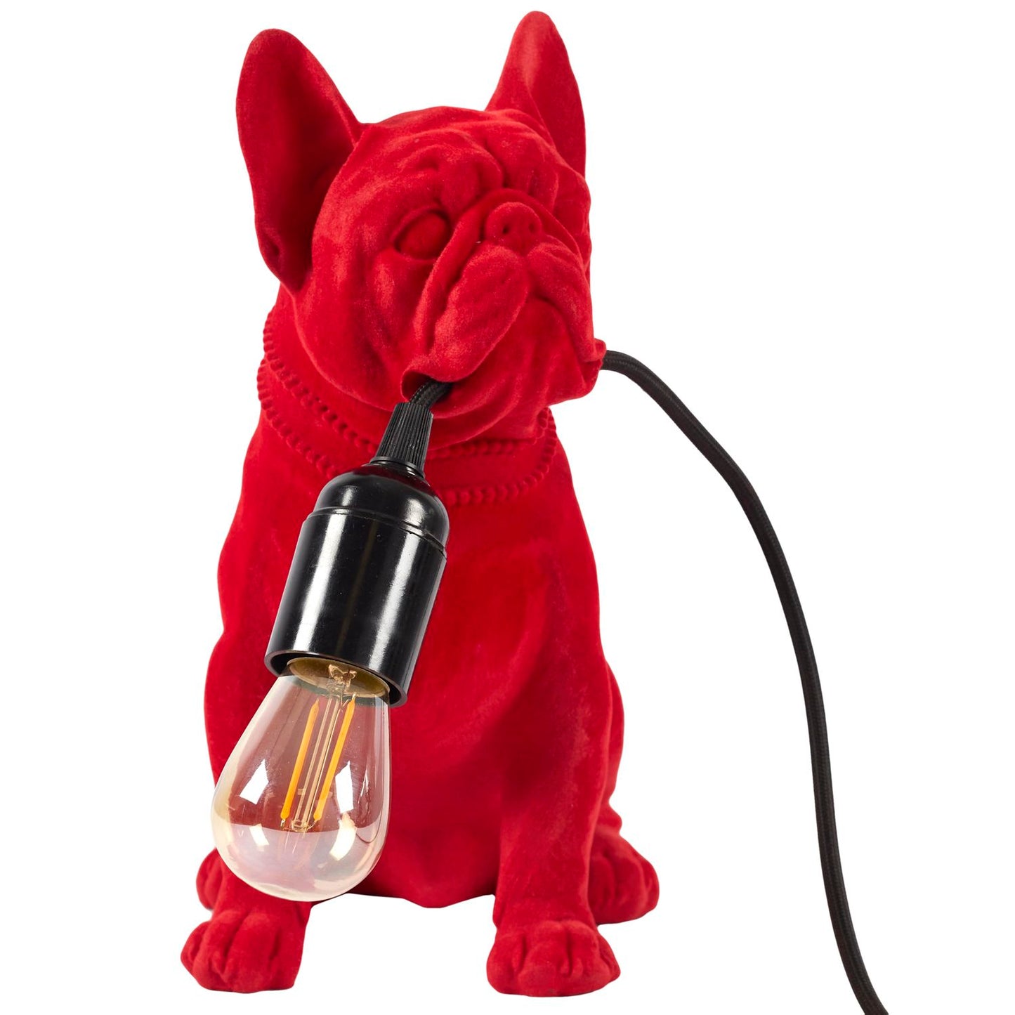 LAMPE BOULEDOGUE RED VELVET