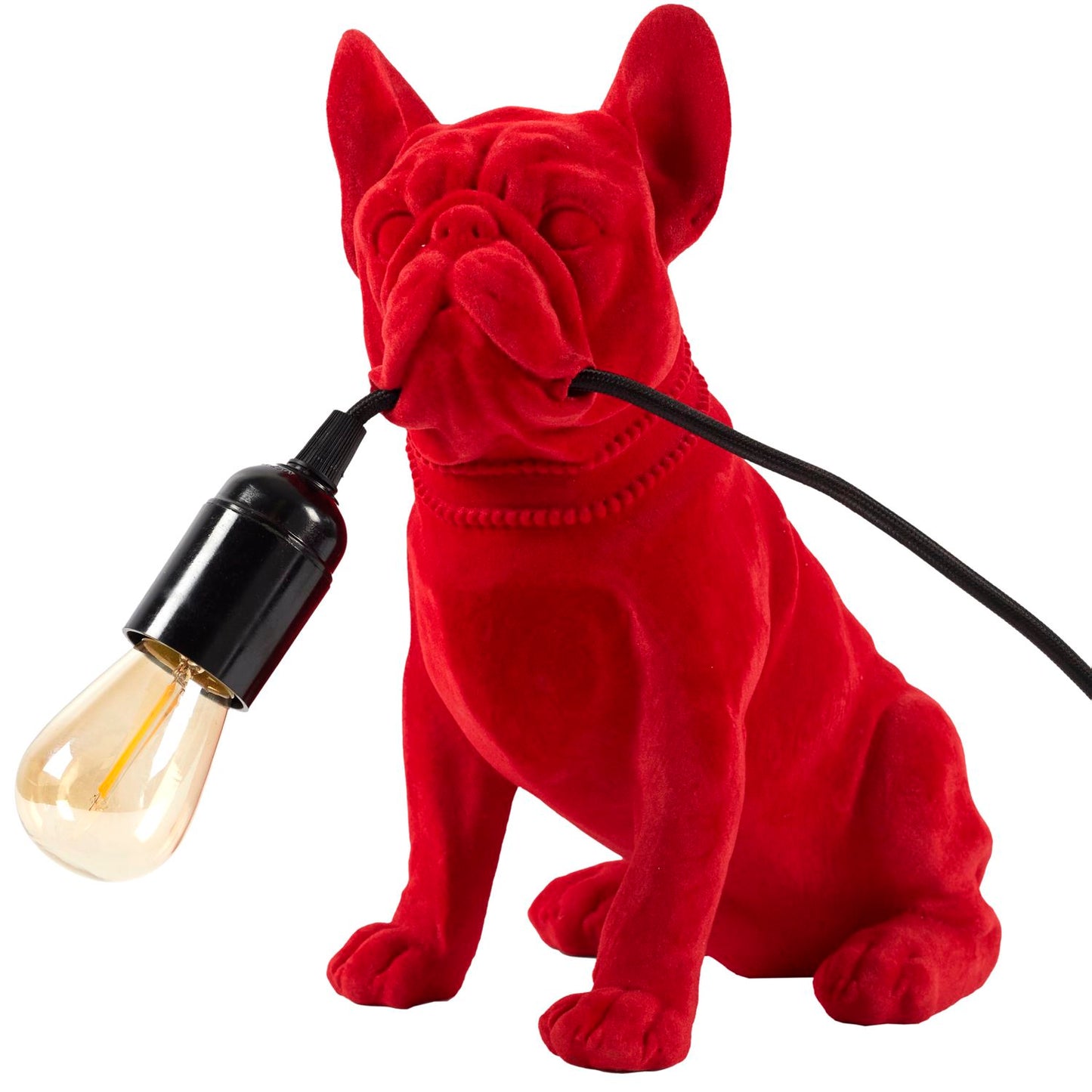 LAMPE BOULEDOGUE RED VELVET