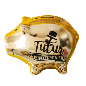 TIRELIRE COCHON MILLIARDAIRE GOLD