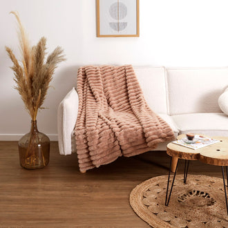 PLAID FAUSSE FOURRURE COSY TIME