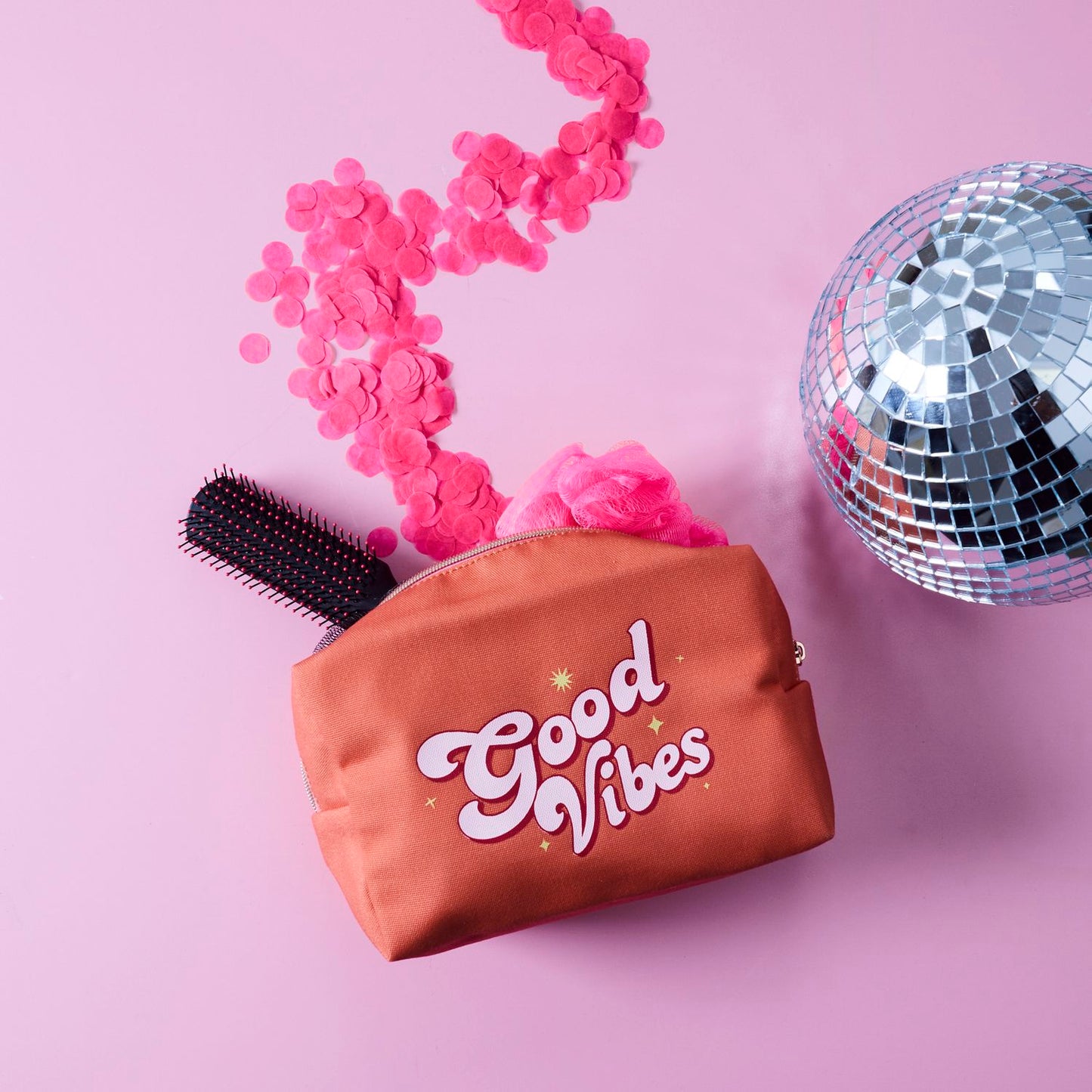 TROUSSE DE TOILETTE GOOD VIBES TANGERINE