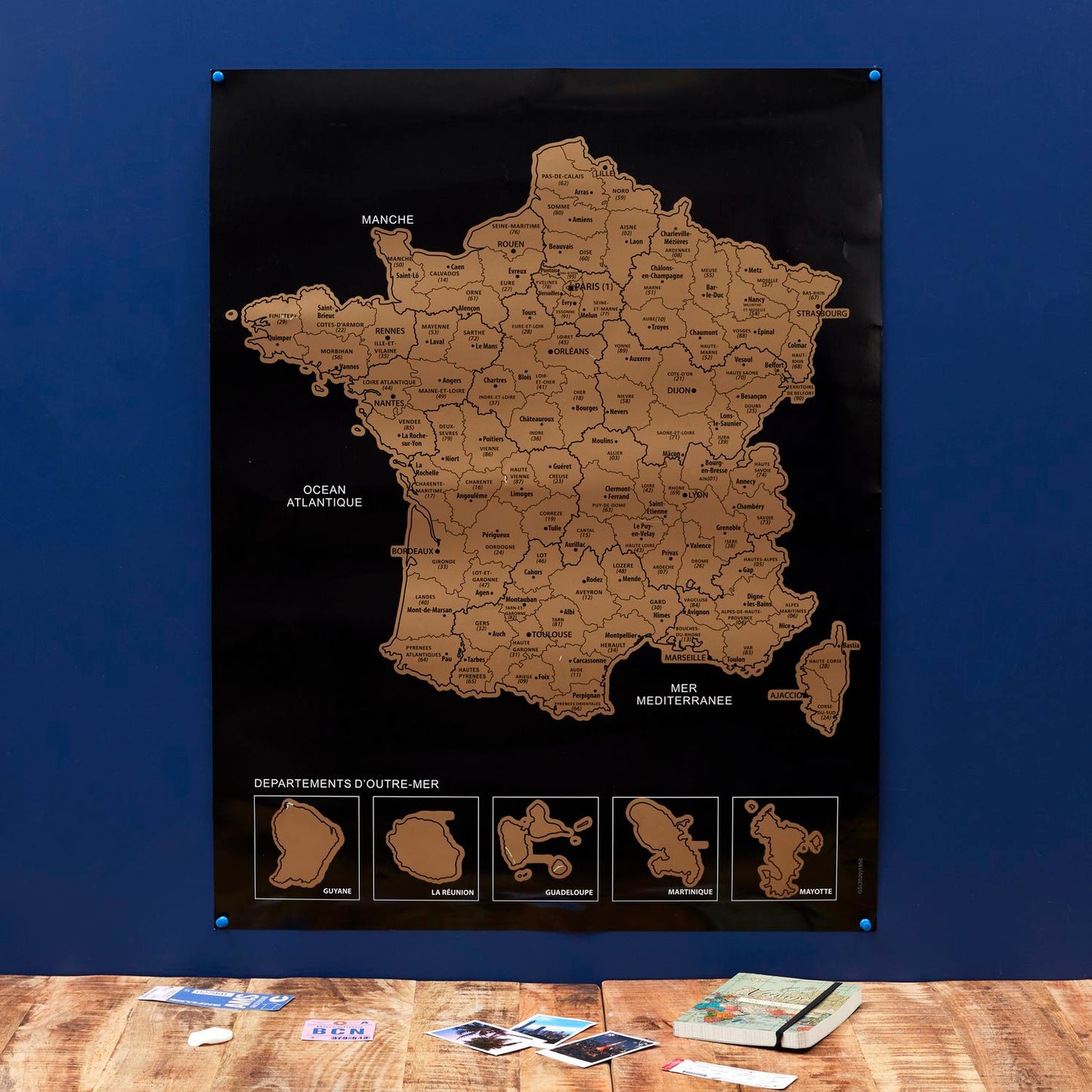 CARTE DE FRANCE À GRATTER