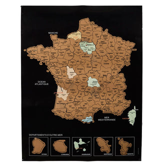 CARTE DE FRANCE À GRATTER