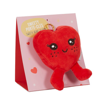 PORTE CLES PELUCHE CŒUR SWEETY