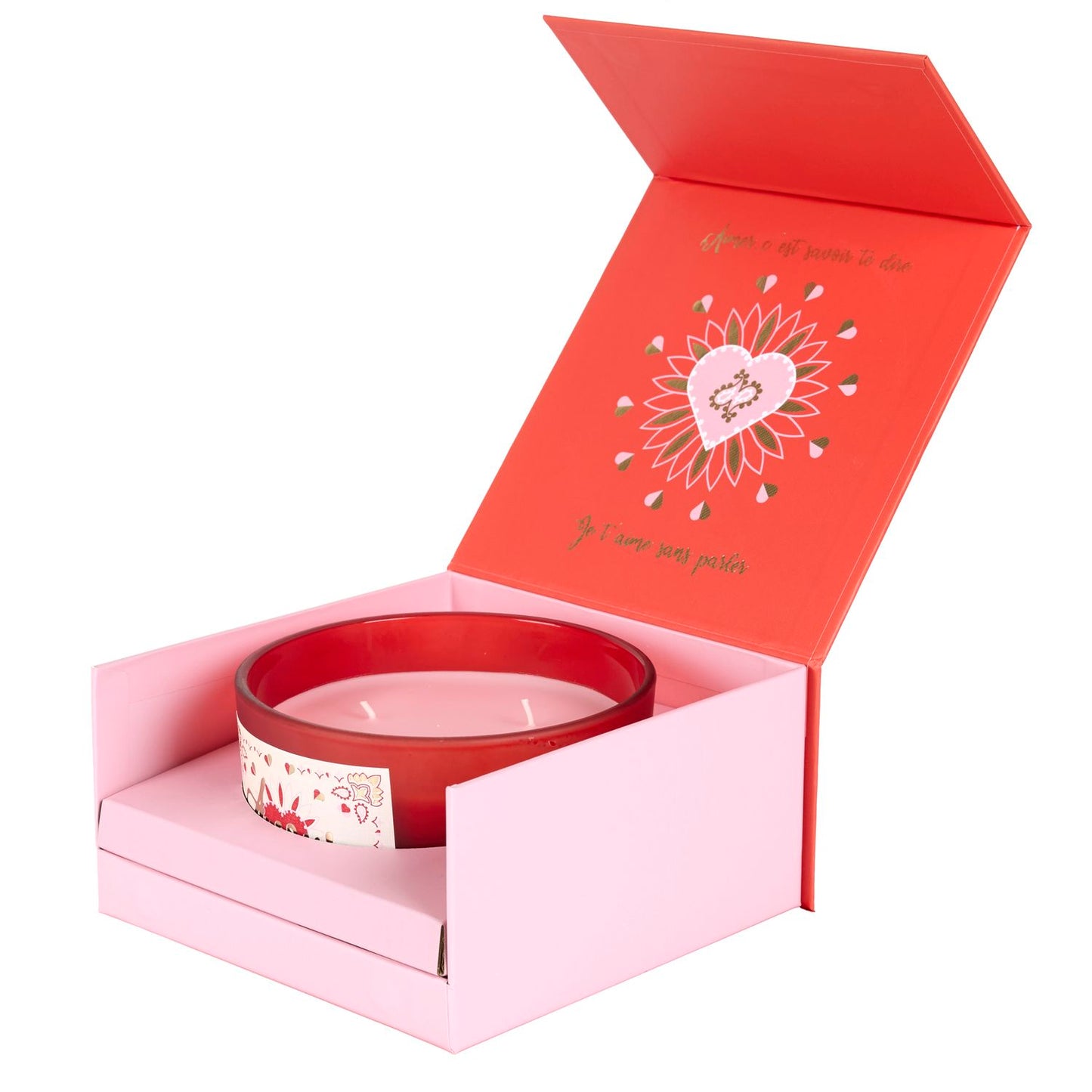 COFFRET BOUGIE 3 MECHES AMOUR