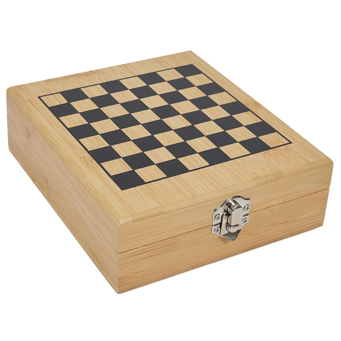 COFFRET VIN ET JEU ECHECS BAMBOU